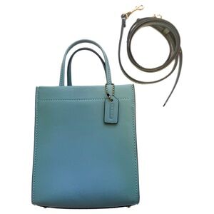 Coach 2023 Mini Cashin Carry Tote Green Sage C4828 Crossbody Bag EUC